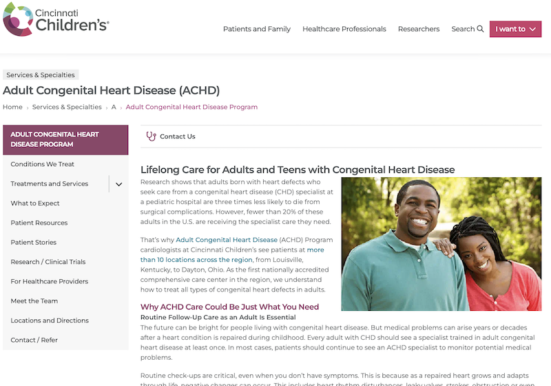 Adult Congenital Heart Disease Program