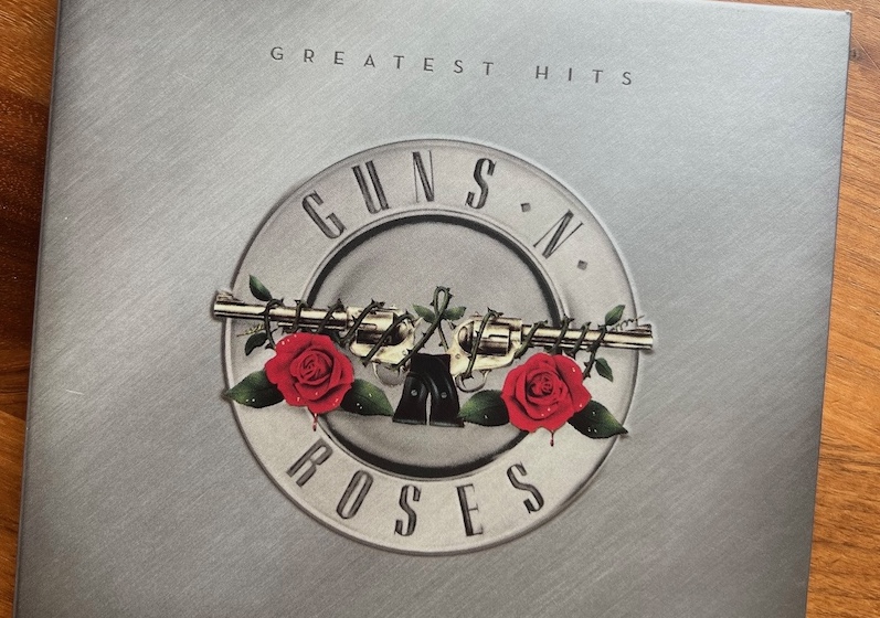 Front cover of Guns N' Roses Greatest Hits album