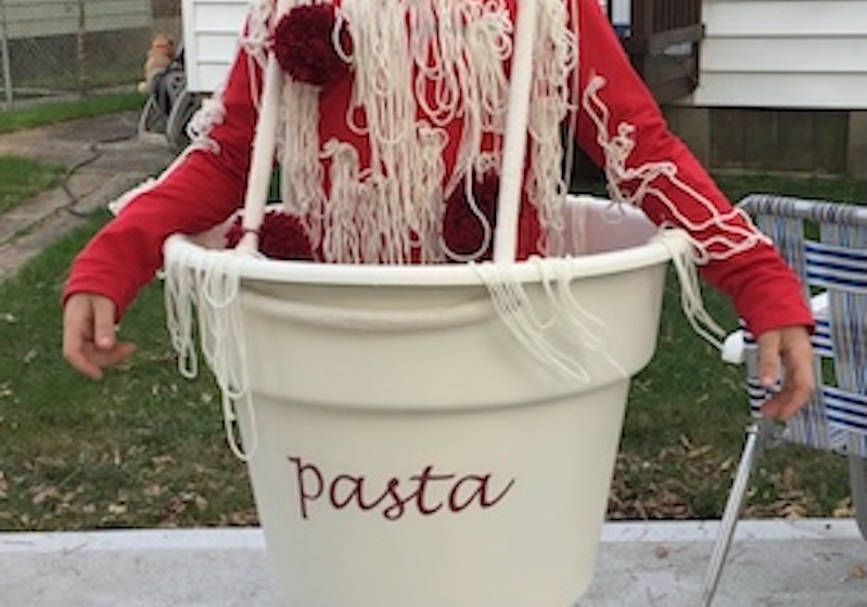 Bowl of pasta Halloween costume