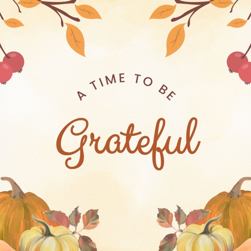 A time to be grateful