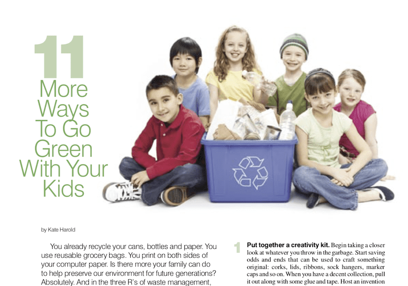11 More Ways to Go Green With Your Kids