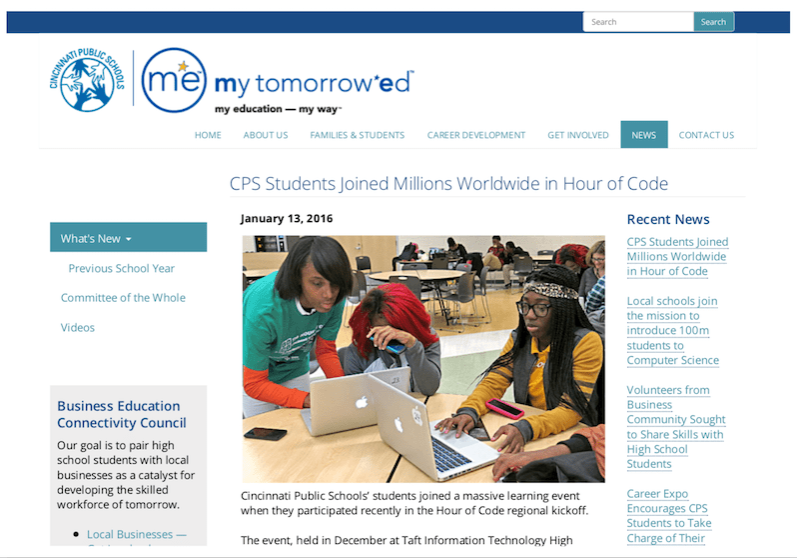 CPS Students Hour of Code