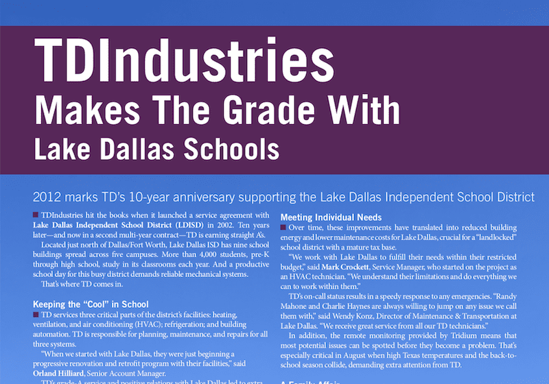 TDIndustries-Lake Dallas Schools